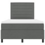 Cama con Box Spring con Colchón Gris Oscuro 120x200 cm Tela de , Camas y somieres - Ref: Foro24-3339302, Precio: 418,01 €, De...