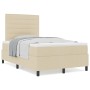 Cama con base de resortes con colchón crema 120x200 cm Tela de , Camas y somieres - Ref: Foro24-3339306, Precio: 431,98 €, De...