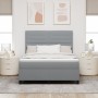 Cama con Box Spring con Colchón Gris Claro 140x190 cm Tela de , Camas y somieres - Ref: Foro24-3339308, Precio: 527,48 €, Des...