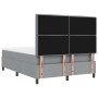 Cama con Box Spring con Colchón Gris Claro 140x190 cm Tela de , Camas y somieres - Ref: Foro24-3339308, Precio: 527,48 €, Des...