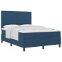 Cama con Muelles y Colchón Azul 140x190 cm Tela de , Camas y somieres - Ref: Foro24-3339314, Precio: 511,76 €, Descuento: %