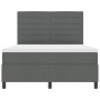 cama con base tapizada gris oscuro con colchón 140x200 cm tela de , Camas y somieres - Ref: Foro24-3339316, Precio: 500,83 €,...
