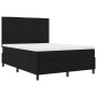 Cama con Base de Muelles y Colchón Negra 140x200 cm Tela de , Camas y somieres - Ref: Foro24-3339317, Precio: 522,02 €, Descu...