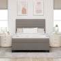 Cama con Base con Colchón Taupe 140x200 cm Tela de , Camas y somieres - Ref: Foro24-3339319, Precio: 531,63 €, Descuento: %