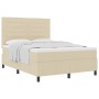 Cama con base de resortes con colchón beige 140x200 cm tela de , Camas y somieres - Ref: Foro24-3339320, Precio: 510,54 €, De...
