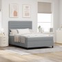 Cama Box Spring con Colchón Gris Claro 160x200 cm Tela de , Camas y somieres - Ref: Foro24-3339322, Precio: 571,77 €, Descuen...