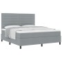 Cama con base de resortes con colchón gris claro super king tela de , Camas y somieres - Ref: Foro24-3339329, Precio: 611,50 ...