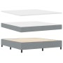 Cama con base de resortes con colchón gris claro super king tela de , Camas y somieres - Ref: Foro24-3339329, Precio: 611,50 ...