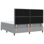 Cama con base de resortes con colchón gris claro super king tela de , Camas y somieres - Ref: Foro24-3339329, Precio: 611,50 ...