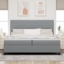 Cama con Somier y Colchón Gris Claro 200x200 cm de Tela de , Camas y somieres - Ref: Foro24-3339336, Precio: 744,14 €, Descue...