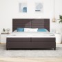 Cama con base acolchada con colchón marrón oscuro 200x200 cm Tela de , Camas y somieres - Ref: Foro24-3339339, Precio: 677,64...