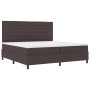 Cama con base acolchada con colchón marrón oscuro 200x200 cm Tela de , Camas y somieres - Ref: Foro24-3339339, Precio: 677,64...