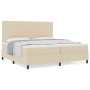 Cama Box Spring con Colchón Crema 200x200 cm Tela de , Camas y somieres - Ref: Foro24-3339341, Precio: 645,11 €, Descuento: %