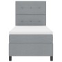 Cama con box spring con colchón gris claro 90x200 cm tela de , Camas y somieres - Ref: Foro24-3339357, Precio: 348,96 €, Desc...
