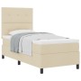 Cama con Somier con Colchón Crema 90x200 cm Tela de , Camas y somieres - Ref: Foro24-3339362, Precio: 329,22 €, Descuento: %