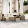 Set de sofás de jardín y cojines 8 piezas ratán sintético beige en Conjuntos de jardín | Comprar online en Foru.es