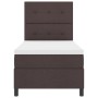 Cama con Somier con Colchón Marrón Oscuro 100x200 cm Tela de , Camas y somieres - Ref: Foro24-3339367, Precio: 373,83 €, Desc...