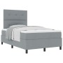 Cama con somier y colchón gris claro 120x200 cm de tela de , Camas y somieres - Ref: Foro24-3339378, Precio: 415,22 €, Descue...