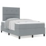 Cama con somier y colchón gris claro 120x200 cm de tela de , Camas y somieres - Ref: Foro24-3339378, Precio: 415,22 €, Descue...