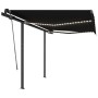Toldo manual retráctil con LED gris antracita 3,5x2,5 m de vidaXL, Toldos - Ref: Foro24-3070124, Precio: 497,92 €, Descuento: %