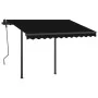 Toldo manual retráctil con LED gris antracita 3,5x2,5 m de vidaXL, Toldos - Ref: Foro24-3070124, Precio: 515,68 €, Descuento: %
