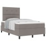 Cama con Somier con Colchón Taupe 120x200 cm Tela de , Camas y somieres - Ref: Foro24-3339382, Precio: 407,66 €, Descuento: %