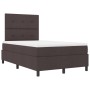 Cama con Base Resorte con Colchón Marrón Oscuro 120x200 cm Tela de , Camas y somieres - Ref: Foro24-3339381, Precio: 422,83 €...