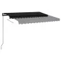 Toldo manual retráctil con LED gris antracita 3,5x2,5 m de vidaXL, Toldos - Ref: Foro24-3070124, Precio: 515,68 €, Descuento: %