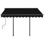 Toldo manual retráctil con LED gris antracita 3,5x2,5 m de vidaXL, Toldos - Ref: Foro24-3070124, Precio: 515,68 €, Descuento: %