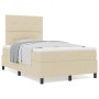 Cama de Box Spring con Colchón Crema 120x200 cm Tela de , Camas y somieres - Ref: Foro24-3339383, Precio: 421,36 €, Descuento: %