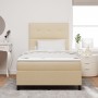 Cama de Box Spring con Colchón Crema 120x200 cm Tela de , Camas y somieres - Ref: Foro24-3339383, Precio: 421,36 €, Descuento: %