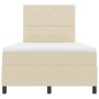 Cama de Box Spring con Colchón Crema 120x200 cm Tela de , Camas y somieres - Ref: Foro24-3339383, Precio: 421,36 €, Descuento: %