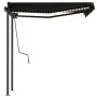 Toldo manual retráctil con LED gris antracita 3,5x2,5 m de vidaXL, Toldos - Ref: Foro24-3070124, Precio: 515,68 €, Descuento: %