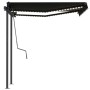 Toldo manual retráctil con LED gris antracita 3,5x2,5 m de vidaXL, Toldos - Ref: Foro24-3070124, Precio: 497,92 €, Descuento: %