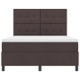 Cama Box Spring con Colchón Marrón Oscuro 140x190 cm Tela de , Camas y somieres - Ref: Foro24-3339388, Precio: 513,66 €, Desc...