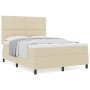 Cama con Somier y Colchón Crema 140x190 cm Tela de , Camas y somieres - Ref: Foro24-3339390, Precio: 495,95 €, Descuento: %