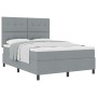 Cama con Box Spring y Colchón Gris Claro 140x200 cm Tela de , Camas y somieres - Ref: Foro24-3339392, Precio: 481,39 €, Descu...
