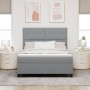 Cama con Box Spring y Colchón Gris Claro 140x200 cm Tela de , Camas y somieres - Ref: Foro24-3339392, Precio: 481,39 €, Descu...