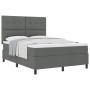 Cama Box Spring con Colchón Gris Oscuro 140x200 cm Tela de , Camas y somieres - Ref: Foro24-3339393, Precio: 491,20 €, Descue...