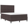Cama con Base de Resortes y Colchón Marrón Oscuro 160x200 cm Tela de , Camas y somieres - Ref: Foro24-3339402, Precio: 563,98...