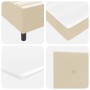 Cama con Base de Resorte con Colchón Crema 160x200 cm Tela de , Camas y somieres - Ref: Foro24-3339404, Precio: 586,25 €, Des...