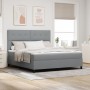 Cama con Box Spring con Colchón Gris Claro Super King Tela de , Camas y somieres - Ref: Foro24-3339406, Precio: 625,23 €, Des...