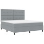 Cama con Box Spring con Colchón Gris Claro Super King Tela de , Camas y somieres - Ref: Foro24-3339406, Precio: 625,23 €, Des...