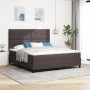 Cama con Base de Resortes y Colchón Marrón Oscuro Super King Tela de , Camas y somieres - Ref: Foro24-3339409, Precio: 624,72...