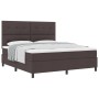 Cama con Base de Resortes y Colchón Marrón Oscuro Super King Tela de , Camas y somieres - Ref: Foro24-3339409, Precio: 624,72...