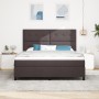 Cama con Base de Resortes y Colchón Marrón Oscuro Super King Tela de , Camas y somieres - Ref: Foro24-3339409, Precio: 624,72...