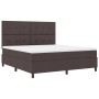 Cama con Base de Resortes y Colchón Marrón Oscuro Super King Tela de , Camas y somieres - Ref: Foro24-3339409, Precio: 624,72...