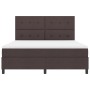 Cama con Base de Resortes y Colchón Marrón Oscuro Super King Tela de , Camas y somieres - Ref: Foro24-3339409, Precio: 624,72...