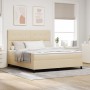 Cama Box Spring con Colchón Crema Super King Tela de , Camas y somieres - Ref: Foro24-3339411, Precio: 633,87 €, Descuento: %