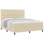 Cama Box Spring con Colchón Crema Super King Tela de , Camas y somieres - Ref: Foro24-3339411, Precio: 633,87 €, Descuento: %